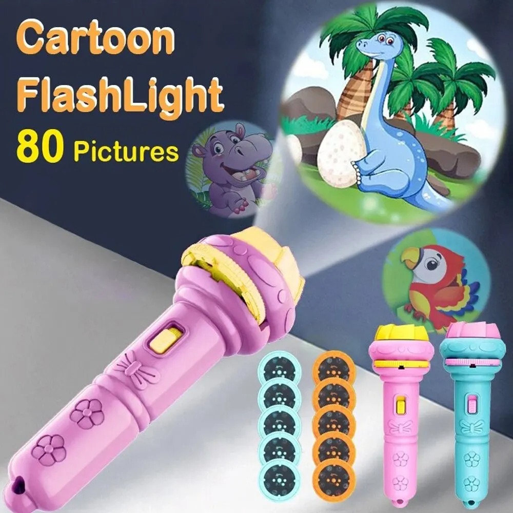 Drawing Projector Kids - Kids Projector Flashlight 10 Cards 80