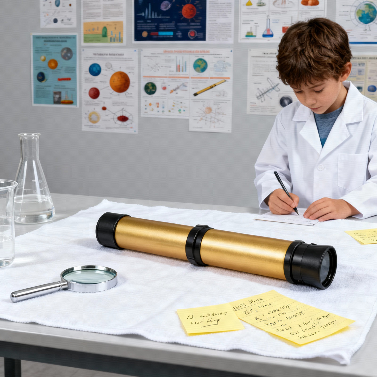 Kids Education Youtube - Single-Tube Retractable Children Telescope Science Experiment