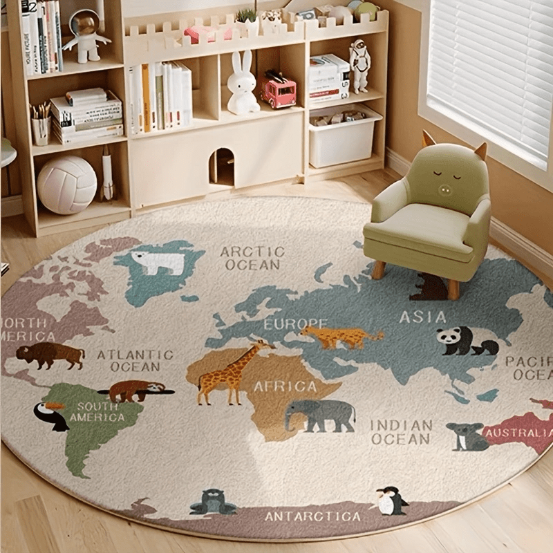 Kids World Map Rug Plush Play  - Kids Education World 评论和价格