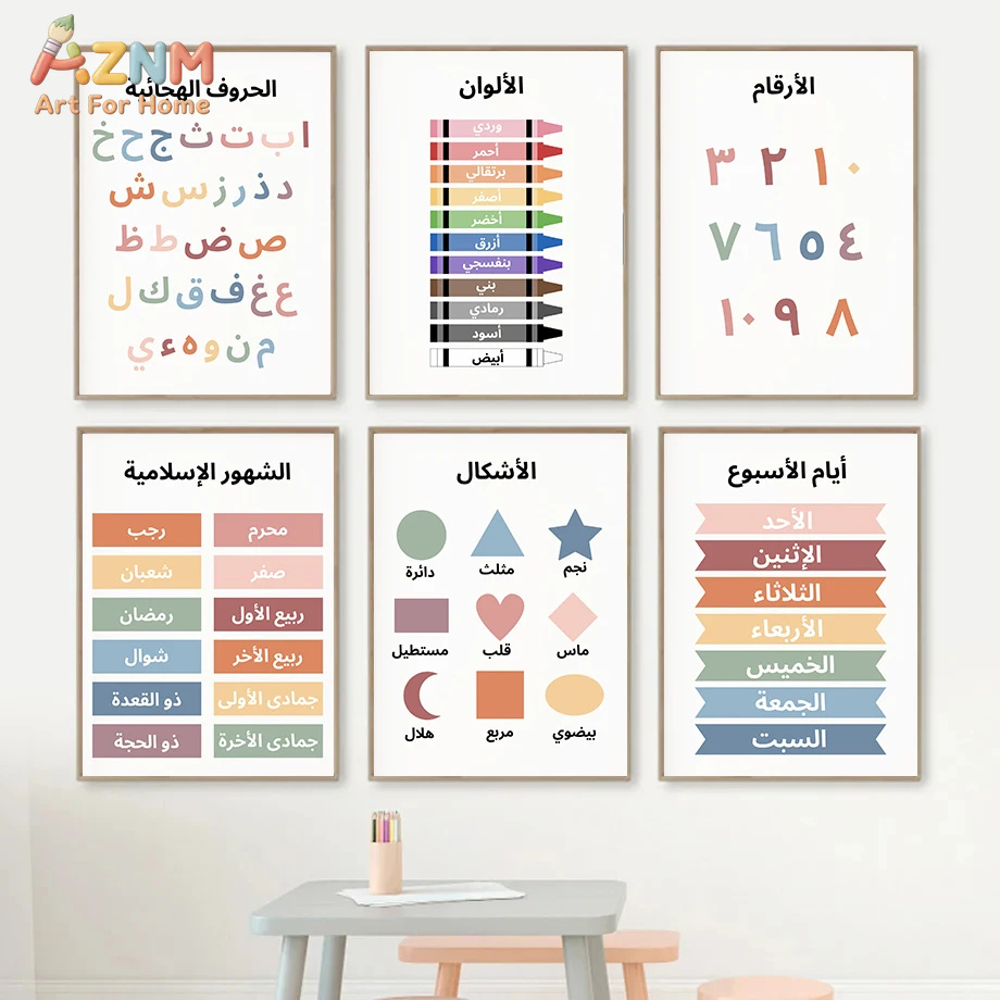 AZNM Arabic Educational Kids C - Kids Education Alphabet Numbers 评论和价格