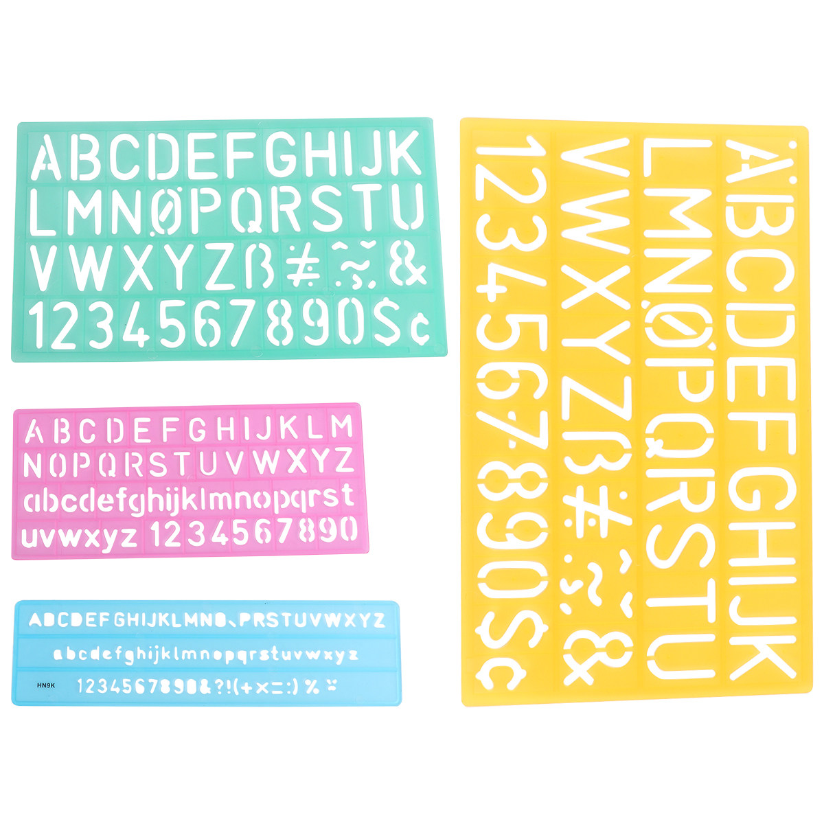 4Pcs Plastic Graffiti Rulers A - Kids Education Alphabet Numbers 评论和价格