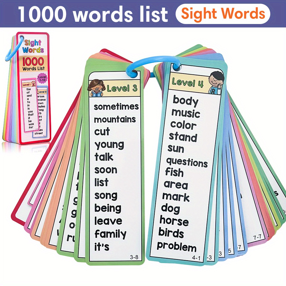 1000 Sight Words Flash Cards f - Kids Education Words 评论和价格