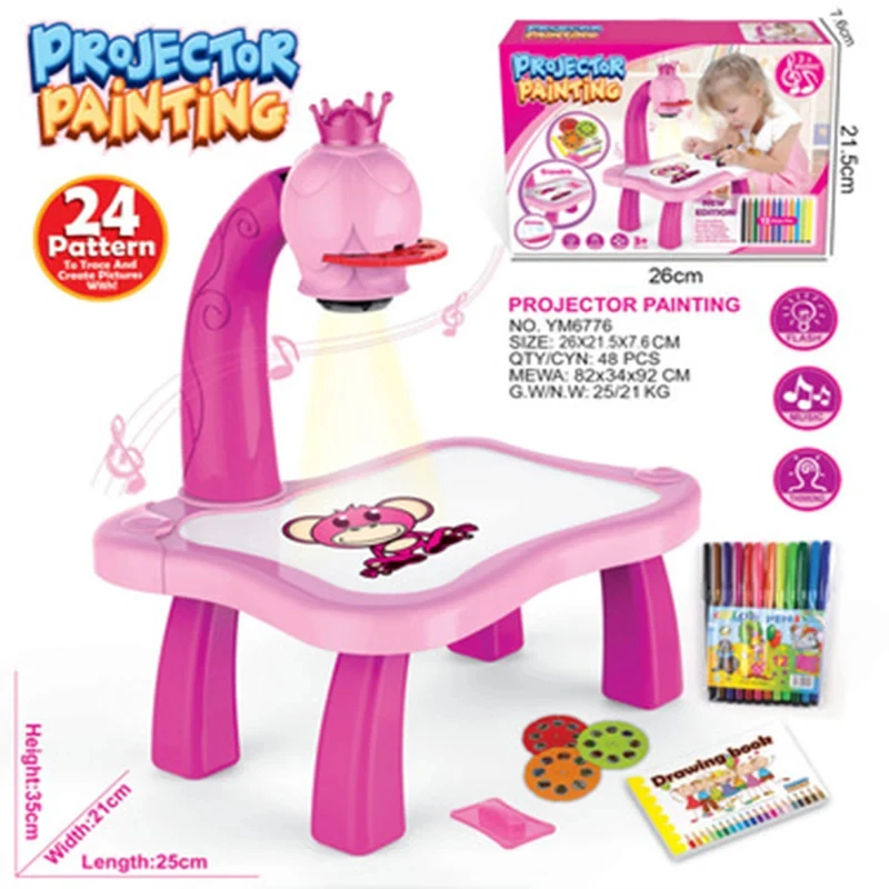 Children LED  Projector Art  D - Drawing Projector Kids 评论和价格